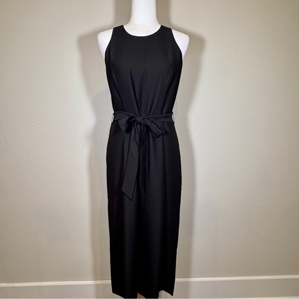 NWOT Banana Republic Black Sleeveless Jumpsuit Tie Waist Size 6P